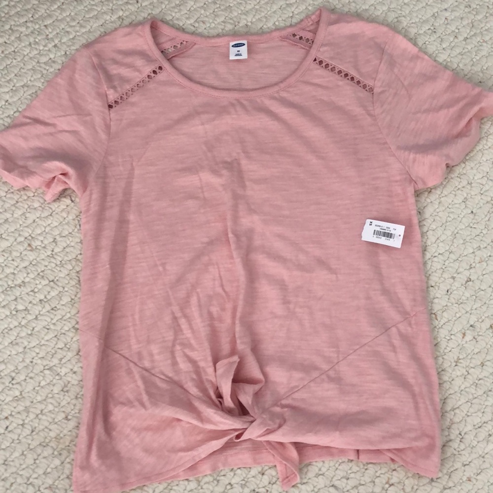 Old Navy Pink tie waist top